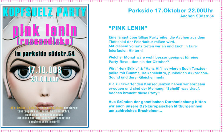 Pink Lenin am 17.10.08